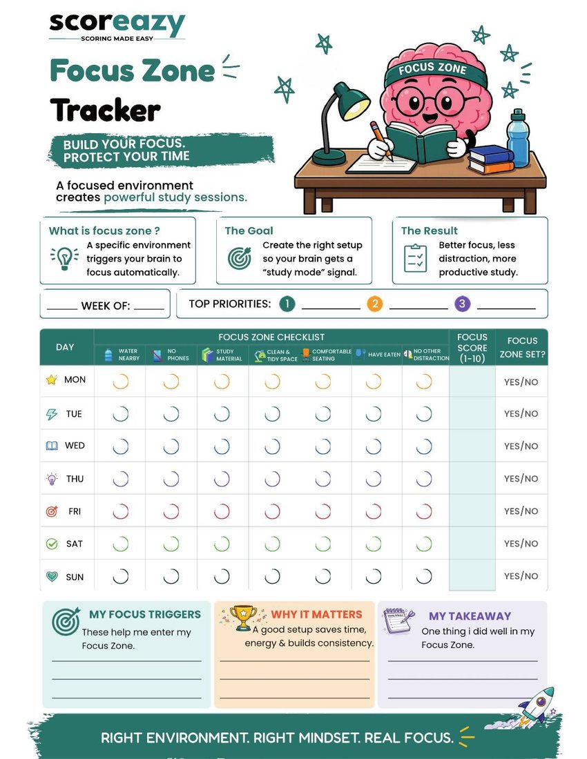 Scoreazy Focus Zone Tracker